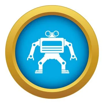 Machine icon blue vector isolated Stock Illustration