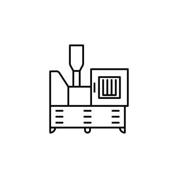Machine icon. Element of production icon for mobile concept and web apps. Thin Stock Illustration