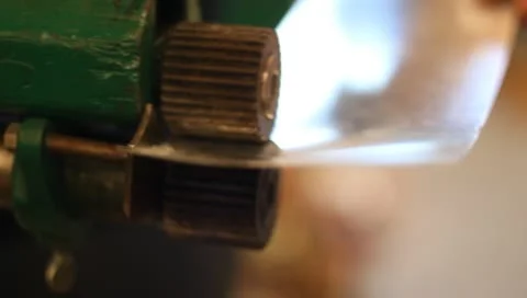 Machine imprinting metal Stock-Footage 10591265