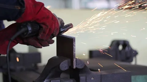 Machine Industrial Work_Grinding Machine Stock Footage 209428791