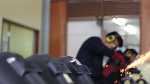 Machine Industrial Work_Welding &amp; Grinding Machine Stock Footage 232971669