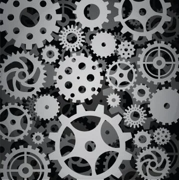 Machine inside - grey Stock Illustration