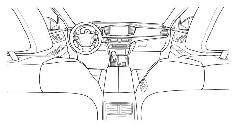Machine inside. Interior of the vehicle. Stock Illustration