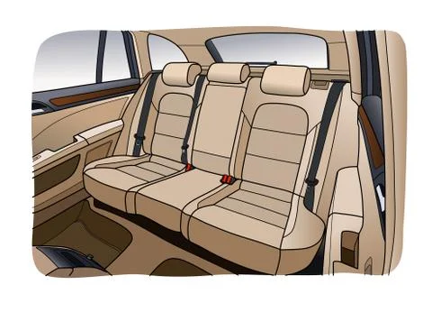 Machine inside. Interior of the vehicle. Vector Stock Illustration