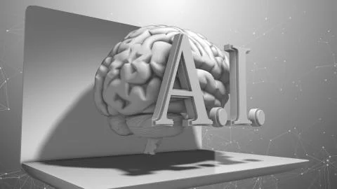 Machine intelligence Artificial intelligence AI deep learning technology Stock Illustration