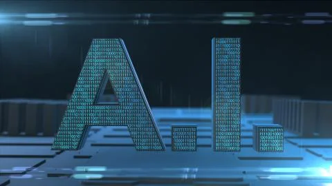 Machine intelligence Artificial intelligence AI deep learning technology Stockillustratie