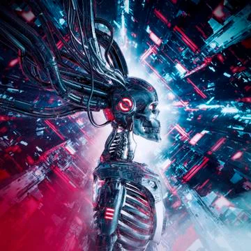 Machine intelligence reaper Illustrazione stock