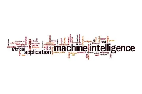 Machine intelligence word cloud concept Stock Illustration