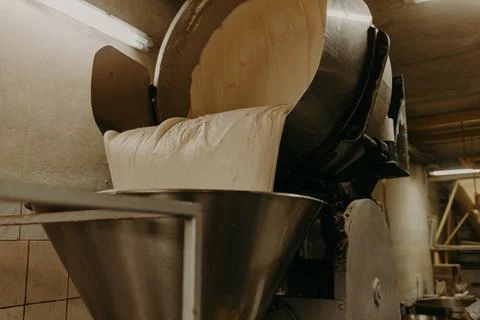 Machine for kneading bread in a bakery oven Stock Photos