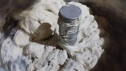 The machine kneads at low speed bread Video stock 241094145