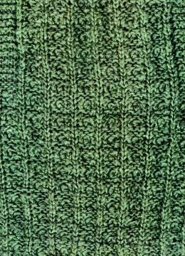 Machine knitting dark green wool texture Stock Photos