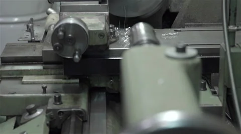 Machine lathe at work Stock Footage 45416390