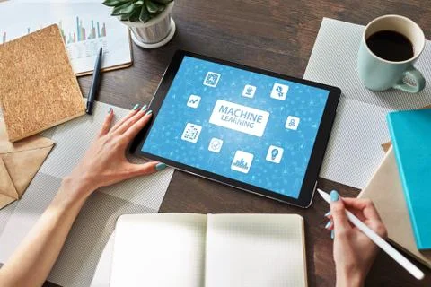 Machine learning, AI - Artificial intelligence, Automation and innovation Stock Photos