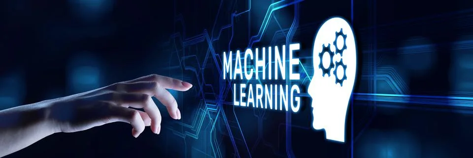 Machine learning AI Artificial intelligence neural network technology concept Stock Photos