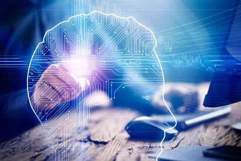 Machine Learning AI. Marketing Plan Analysis Foto stock