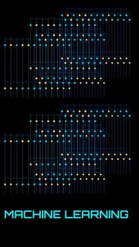 Machine learning algorithm analyzing big data 库存插图