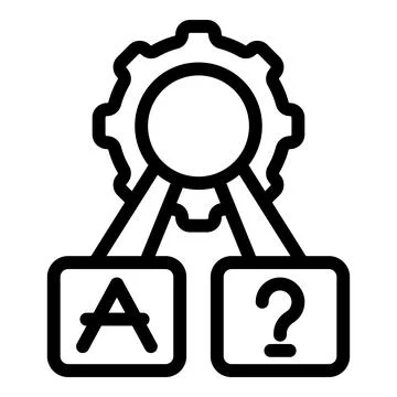 Machine learning algorithm choosing best option icon Stock Illustration