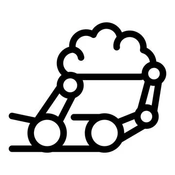 Machine learning algorithm creating new neural connections in artificial brain Stock Illustration