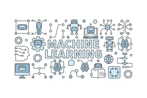 Machine learning algorithm illustration イラスト素材