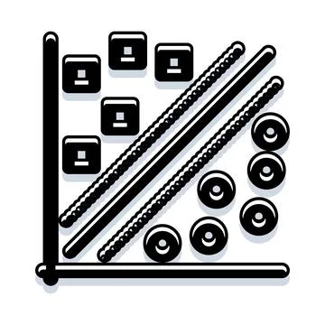 Machine learning algorithm performing data classification and separation イラスト素材