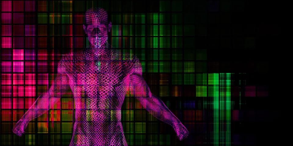 Machine Learning Algorithm Science Research Presentation Stock Illustration