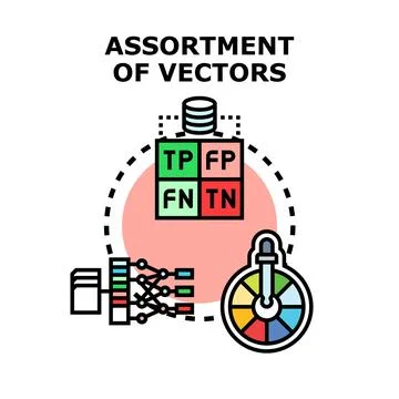 Machine learning algorithms analyzing data for categorization Stock Illustration