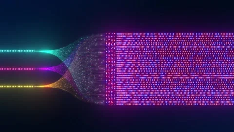 Machine Learning Algorithms and Cloud Server Database Connectivity Stock Footage 335535429