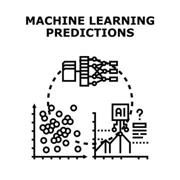 Machine learning algorithms predicting data analysis future Illustration