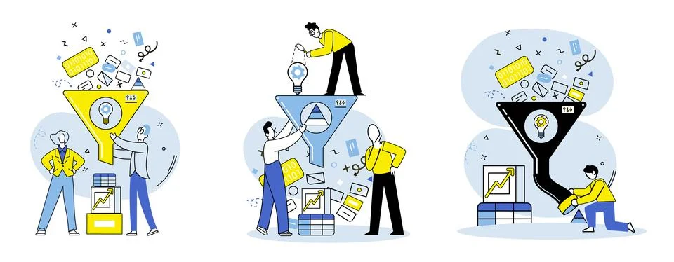 Machine learning. Analysis engineering data using machine learning techniques Stock Illustration