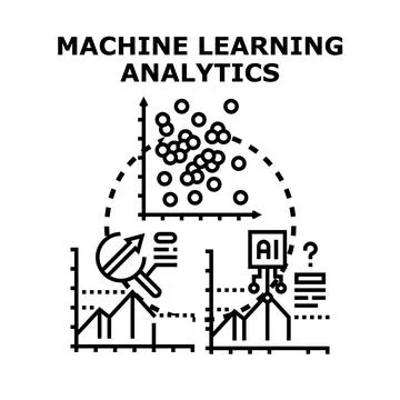 Machine learning analytics concept for data visualization Stock Illustration