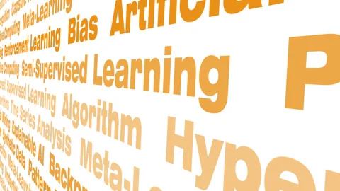 Machine learning and artificial intelligence ai innovation on white background Vídeos de archivo 268268940