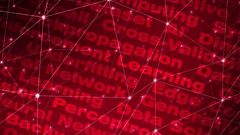 Machine learning and artificial intelligence ai innovation connected lines Stock Footage 268683671