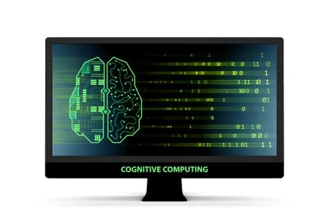 Machine learning and cognitive computing - 3d rendering Illustrazione stock