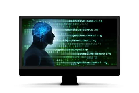 Machine learning and cognitive computing - 3d rendering 스톡 사진