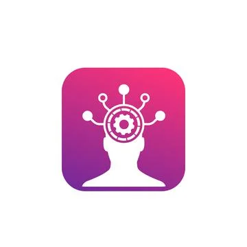 Machine learning and data mining vector icon Stock Illustration