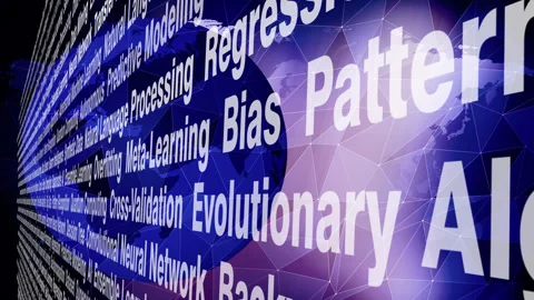 Machine learning with artificial intelligence ai innovation and world map Stock Footage 267272936