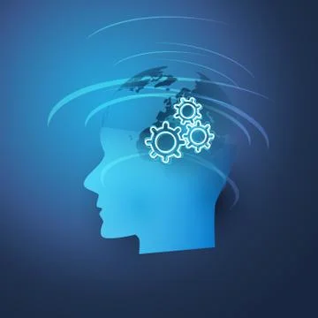 Machine Learning, Artificial Intelligence and Networks Design Concept  Stock Illustration