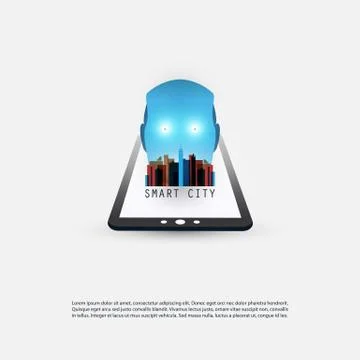 Machine Learning, Artificial Intelligence and IoT Networks Design Concept  Stock Illustration