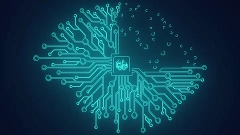 Machine Learning In Artificial Intelligence Brain Chipset Animation Stock Footage 240862090