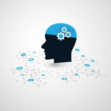 Machine Learning, Artificial Intelligence, Cloud Computing and Networks Design イラスト素材