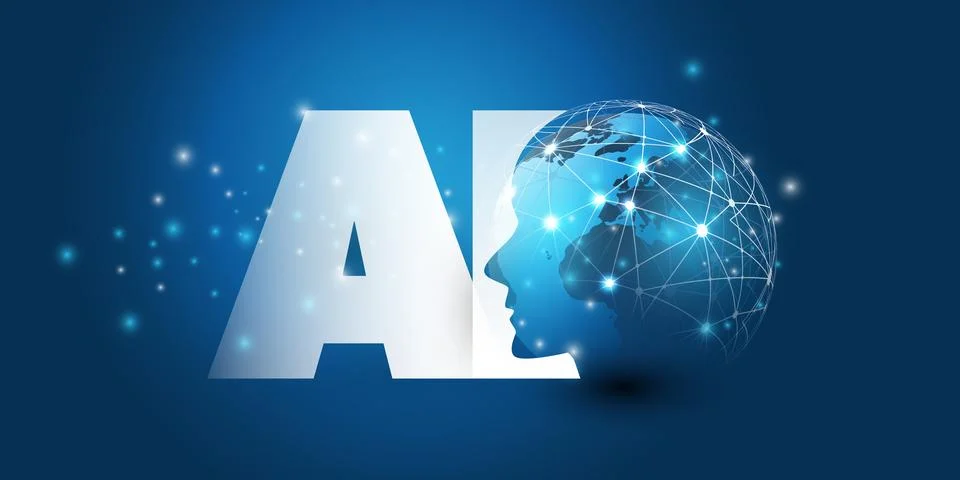 Machine Learning, Artificial Intelligence, Cloud Computing and Networks Des.. 스톡 일러스트