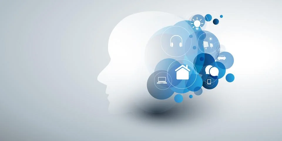Machine Learning, Artificial Intelligence, Cloud Computing and Networks Des.. 스톡 일러스트
