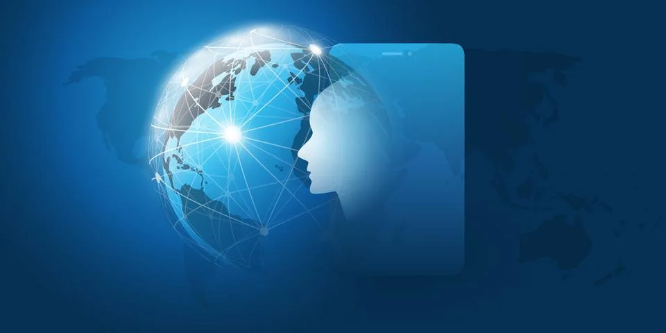 Machine Learning, Artificial Intelligence, Cloud Computing and Networks Des.. 스톡 일러스트