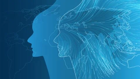 Machine Learning, Artificial Intelligence, Cloud Computing and Networks Des.. Stock Illustration