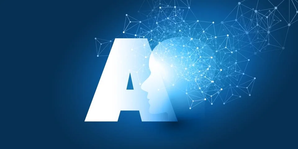 Machine Learning, Artificial Intelligence, Cloud Computing and Networks Des.. Stock Illustration