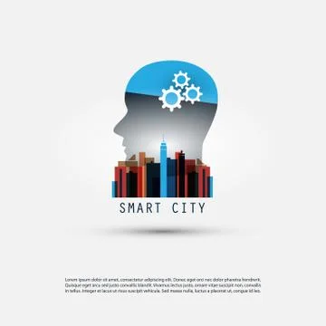 Machine Learning, Artificial Intelligence Controlled Smart City, Home Automation イラスト素材