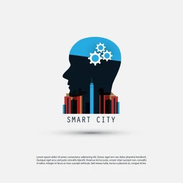 Machine Learning, Artificial Intelligence Controlled Smart City, Home Automation イラスト素材