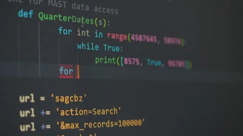 Machine Learning Artificial Intelligence. Programming Typing text, hacking .. Stock Footage 308044459