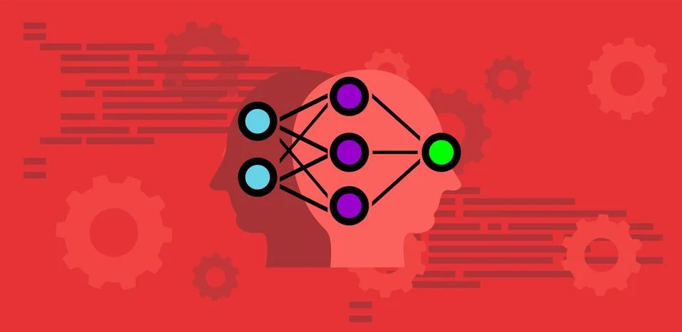 Machine learning. Artificial neural network concept 스톡 일러스트