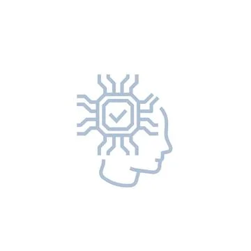 Machine learning, artificial neural network icon イラスト素材